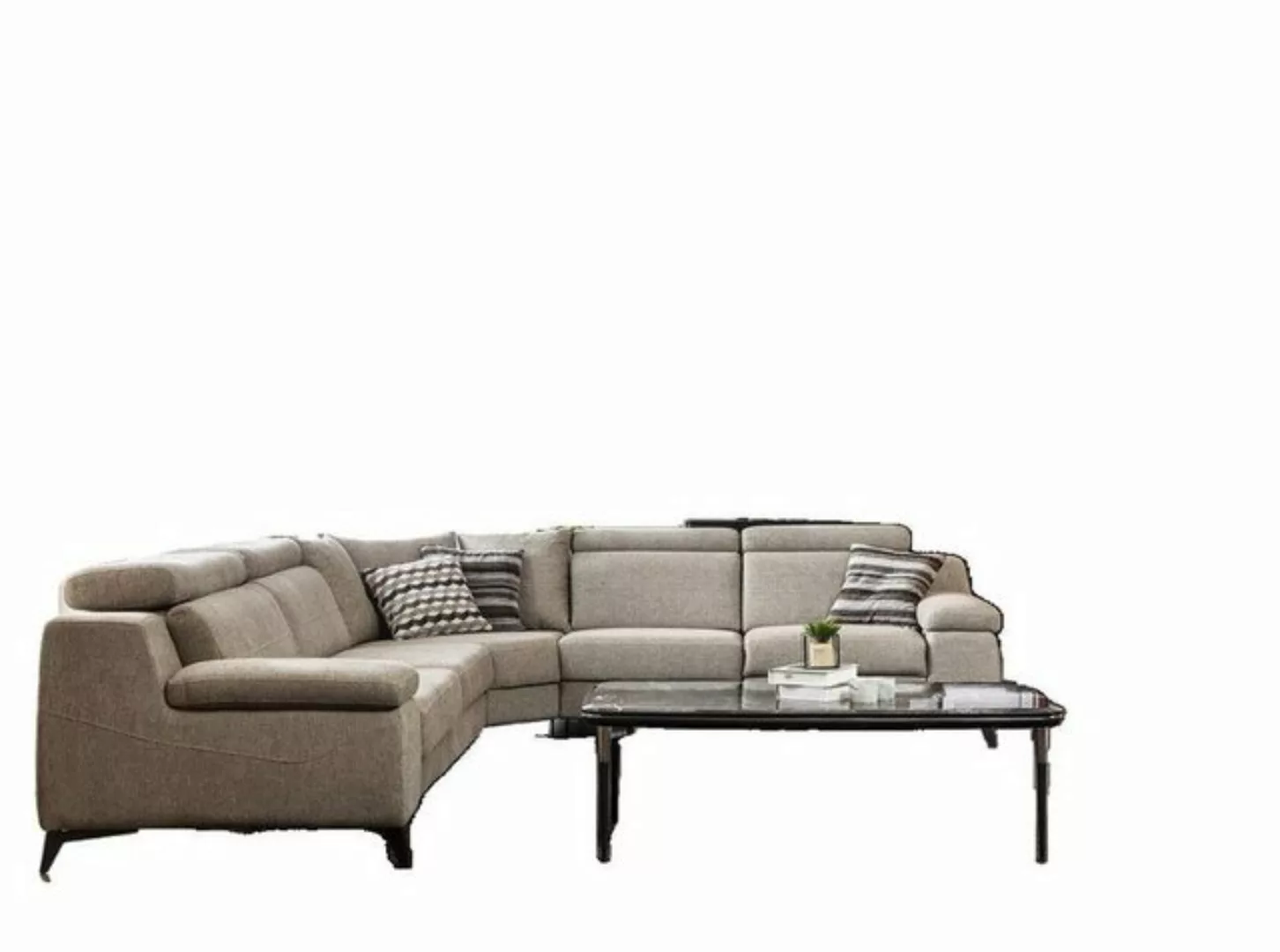 JVmoebel Ecksofa Moderne Eckcouch Taupe L-Form Sofa Wohnzimme Möbel Ecksofa günstig online kaufen