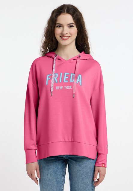 Frieda & Freddies NY Strickpullover Hoodie mit dezenten Farbdetails günstig online kaufen