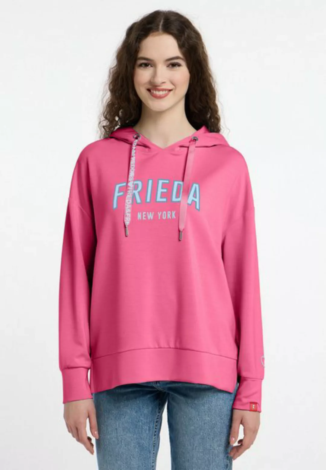 Frieda & Freddies NY Strickpullover Sweat Hoody mit dezenten Farbdetails günstig online kaufen