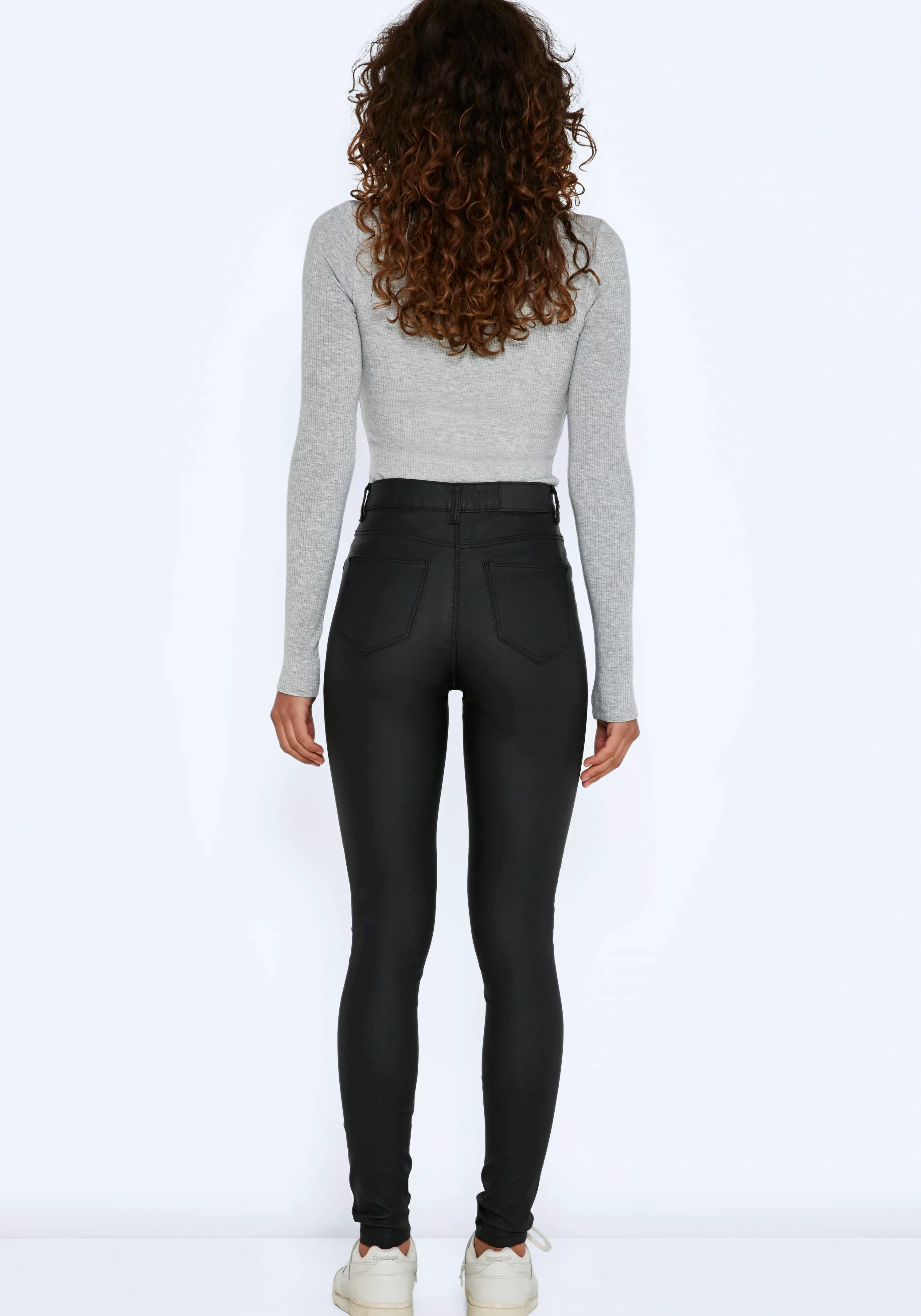 Noisy may Lederimitathose "NMCALLIE HW SKINNY COATED PANTS NOOS" günstig online kaufen