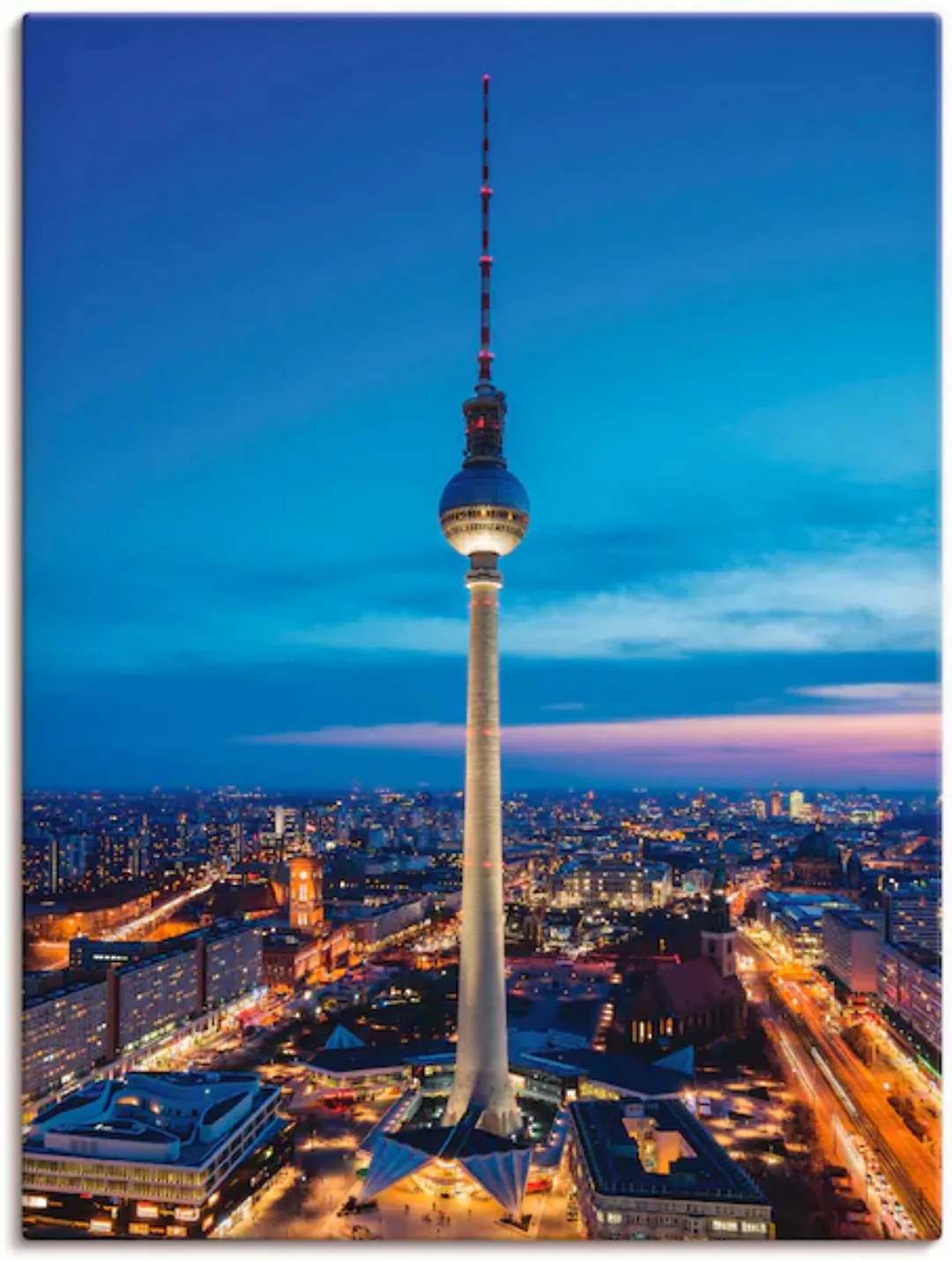 Artland Wandbild "Berlin Fernsehturm", Deutschland, (1 St.), als Leinwandbi günstig online kaufen