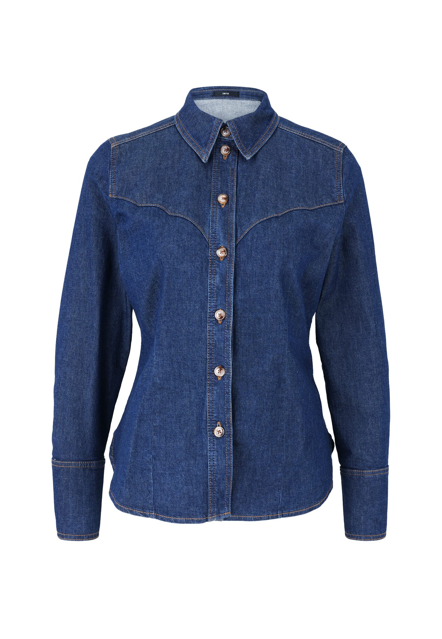 Zero Jeansbluse zero Damen Jeanshemd mit günstig online kaufen