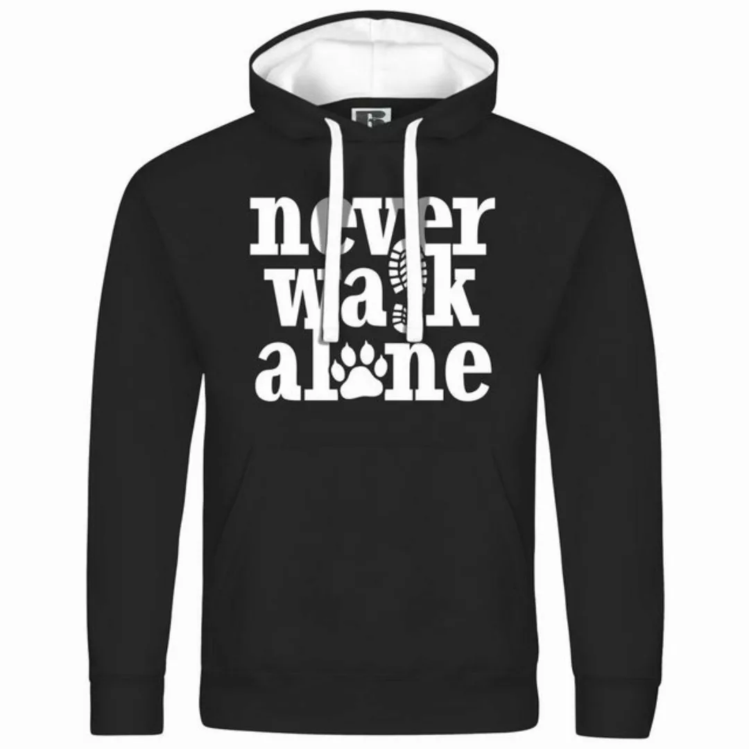 deinshirt Kapuzenpullover Herren Kapuzenpullover Never walk alone Mit Print günstig online kaufen