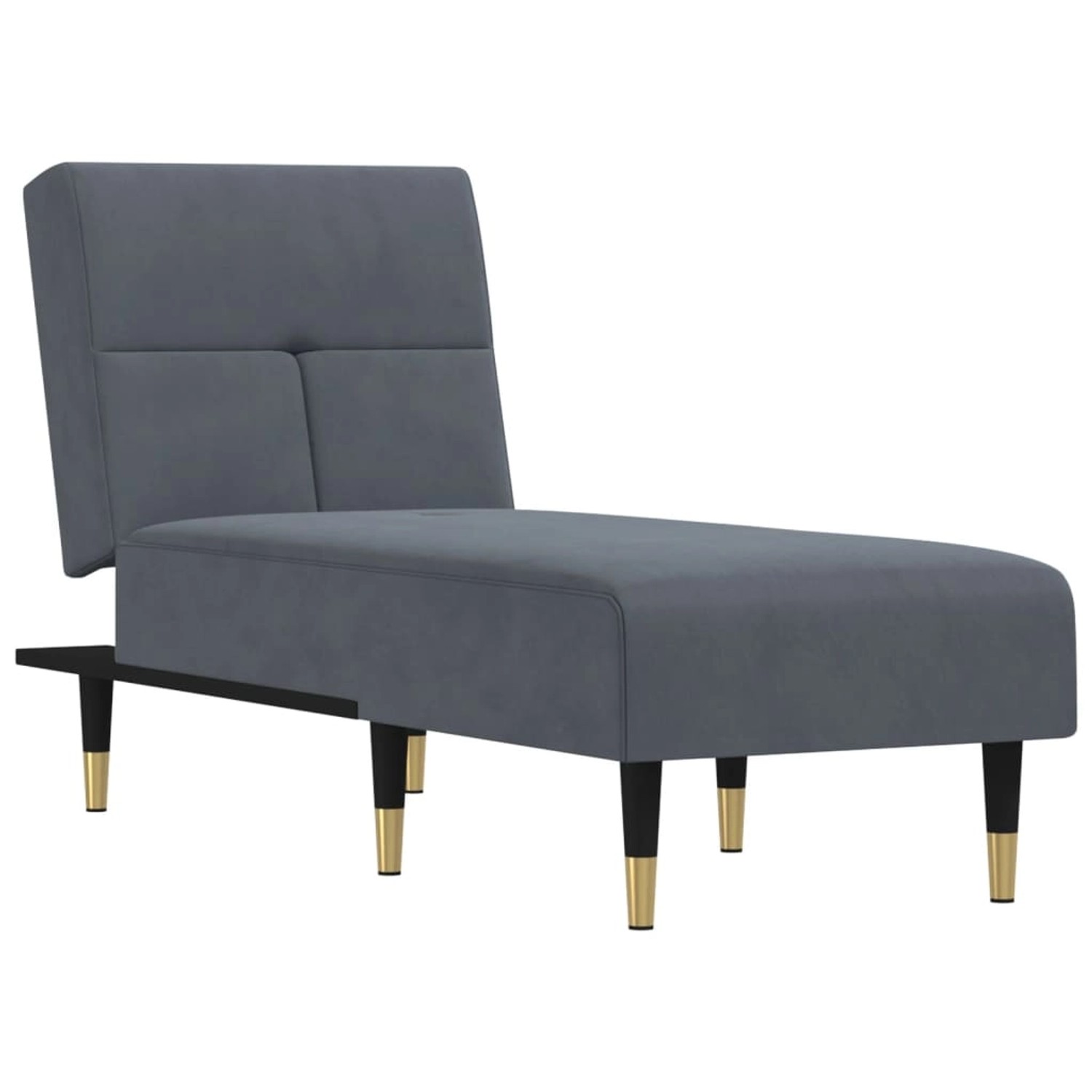 vidaXL Chaiselongue Chaiselongue Dunkelgrau Samt, 1 Teile günstig online kaufen