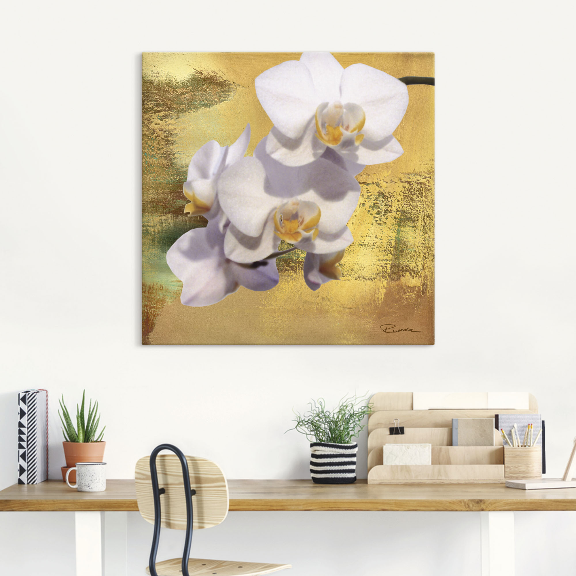 Artland Leinwandbild »Weiße Orchidee II«, Blumen, (1 St.), auf Keilrahmen g günstig online kaufen