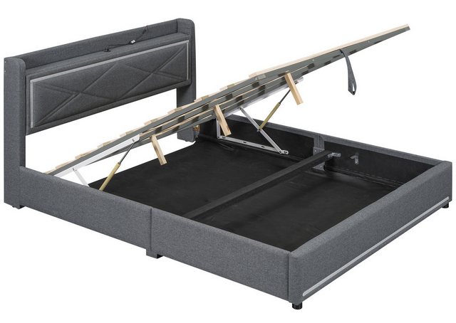 RIYO Polsterbett Hydraulisches Doppelbett Geeignet für Schlafzimmer/Gästezi günstig online kaufen