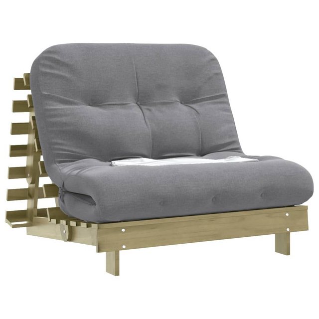 vidaXL Sofa Futon Schlafsofa mit Matratze 100x206x11 Kieferholz Imprägniert günstig online kaufen