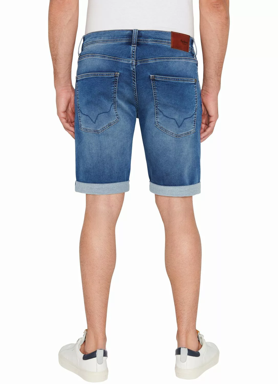 Pepe Jeans Herren Jeans Short SLIM GYMDIGO SHORT - Slim Fit - Blau - Mid Bl günstig online kaufen