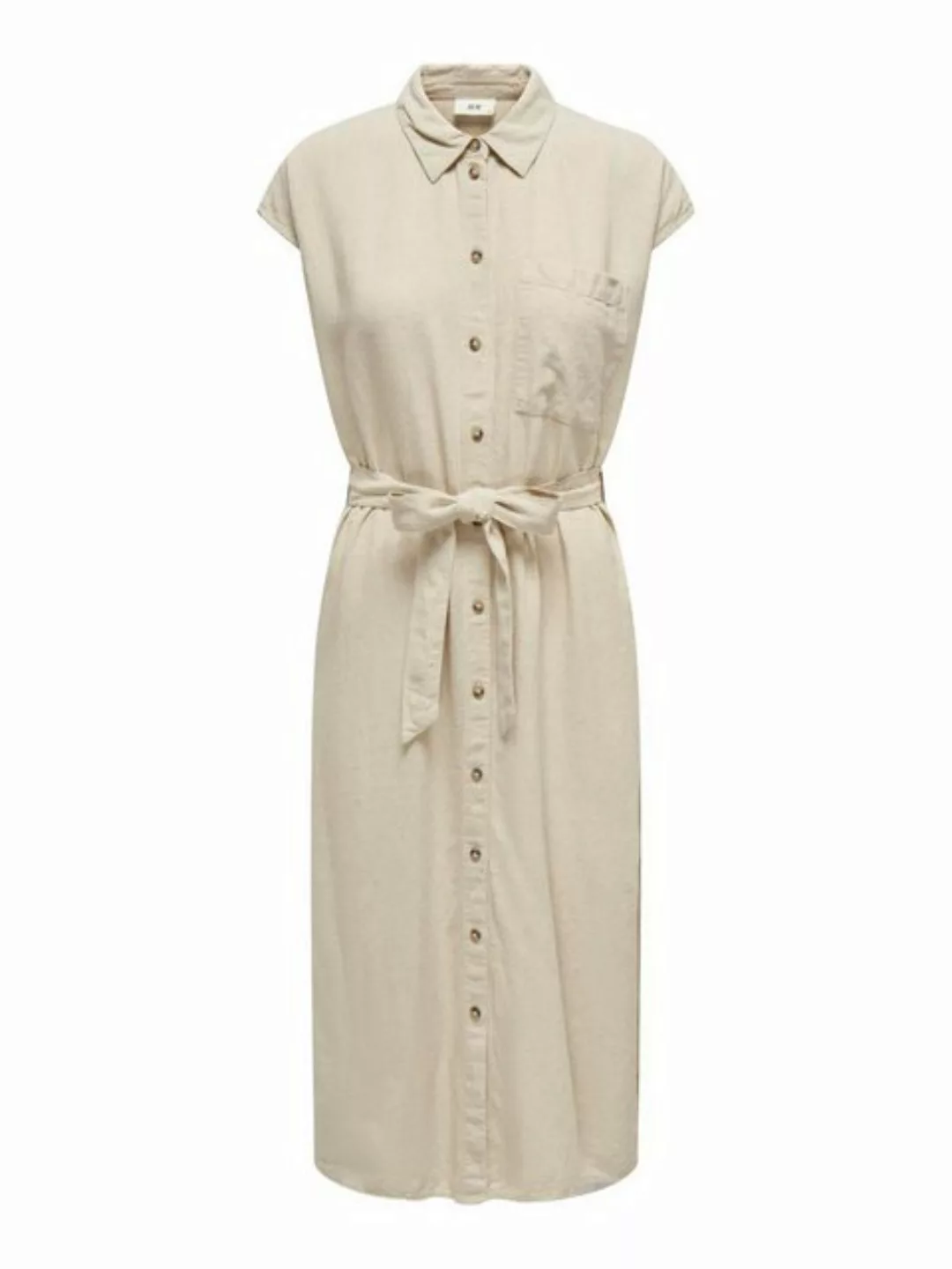 JACQUELINE de YONG Shirtkleid Kleid Midi mit Gürtel Knopfleiste Brusttasche günstig online kaufen