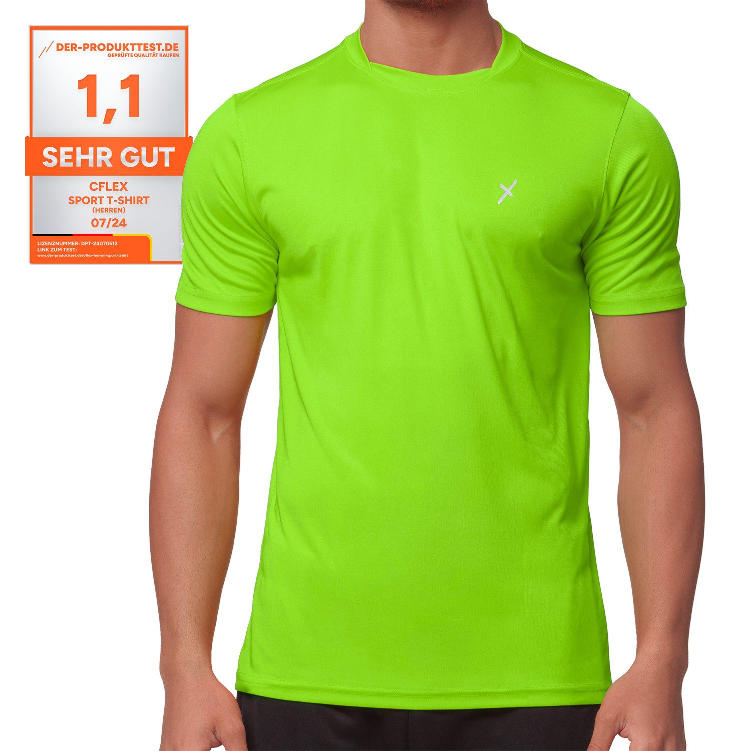CFLEX Trainingsshirt Herren Sport Shirt Fitness günstig online kaufen