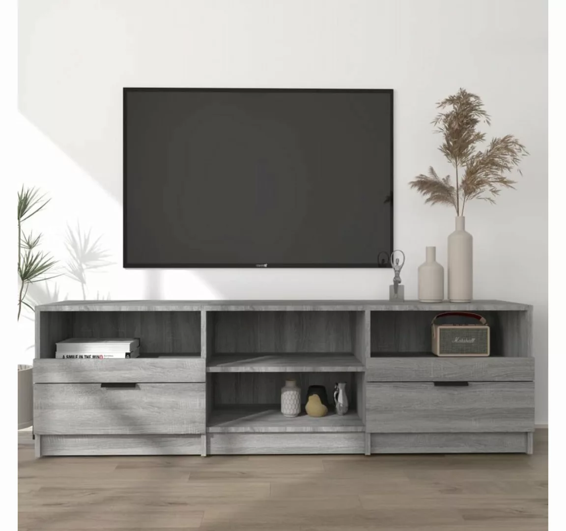 vidaXL TV-Schrank TV-Schrank Grau Sonoma 150x33,5x45 cm Holzwerkstoff Lowbo günstig online kaufen