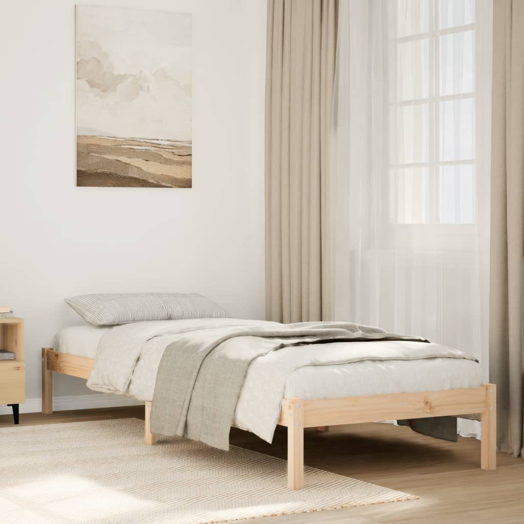 vidaXL Bett, Massivholzbett Extra Lang ohne günstig online kaufen