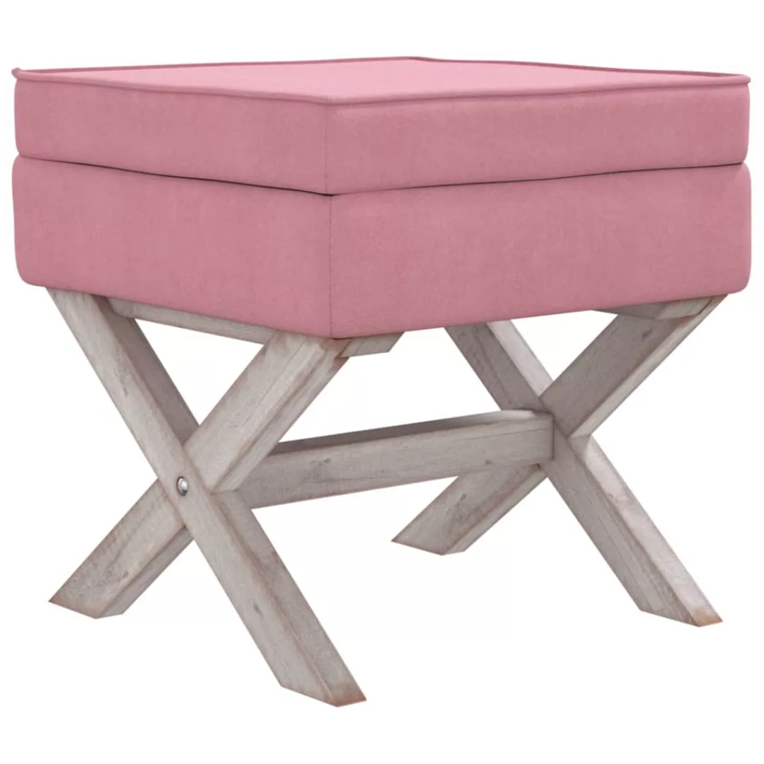 Vidaxl Hocker Mit Stauraum Rosa 45x45x49 Cm Samt günstig online kaufen