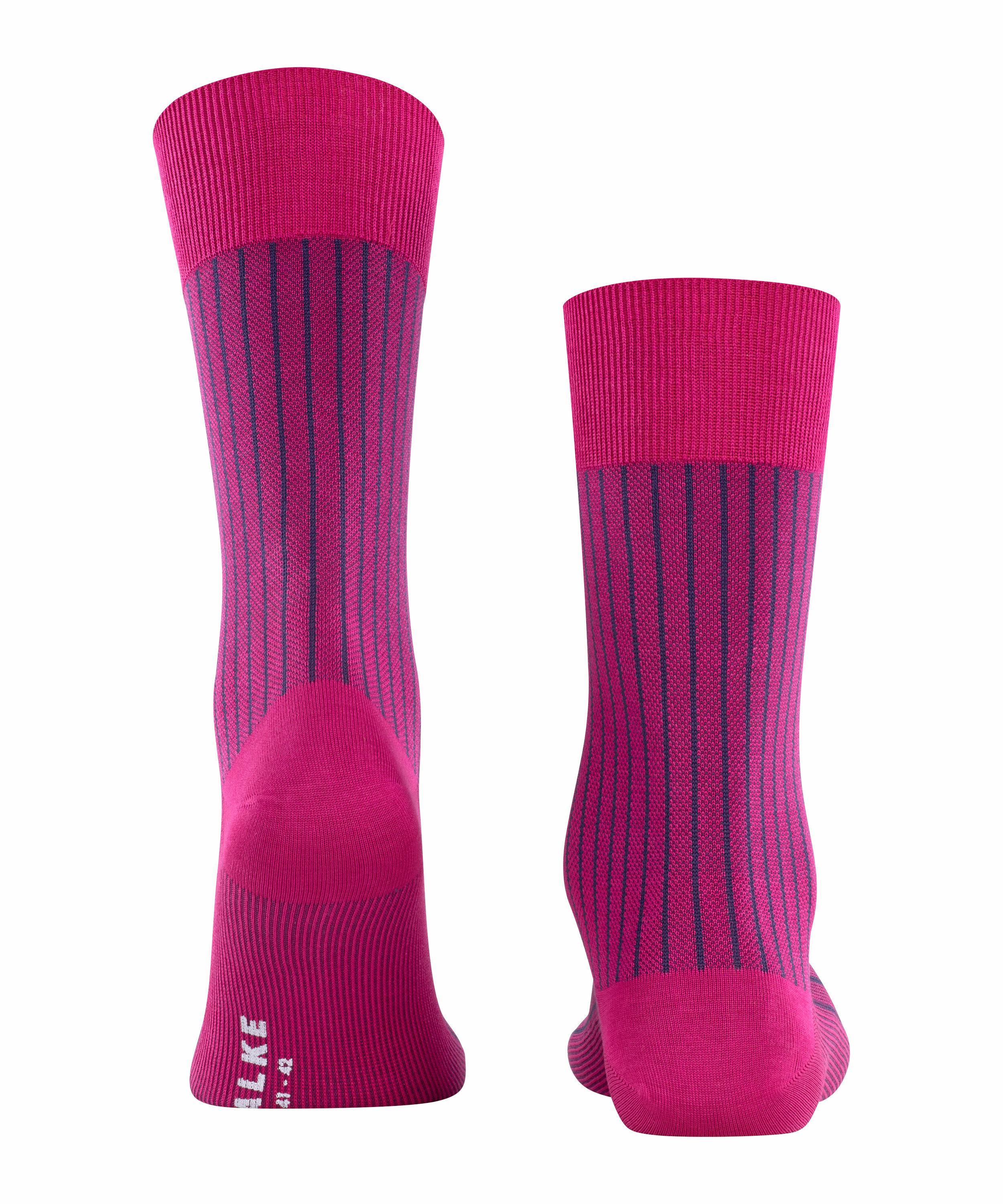 FALKE Oxford Stripe Herren Socken, 45-46, Rot, Rippe, Baumwolle, 13379-8390 günstig online kaufen