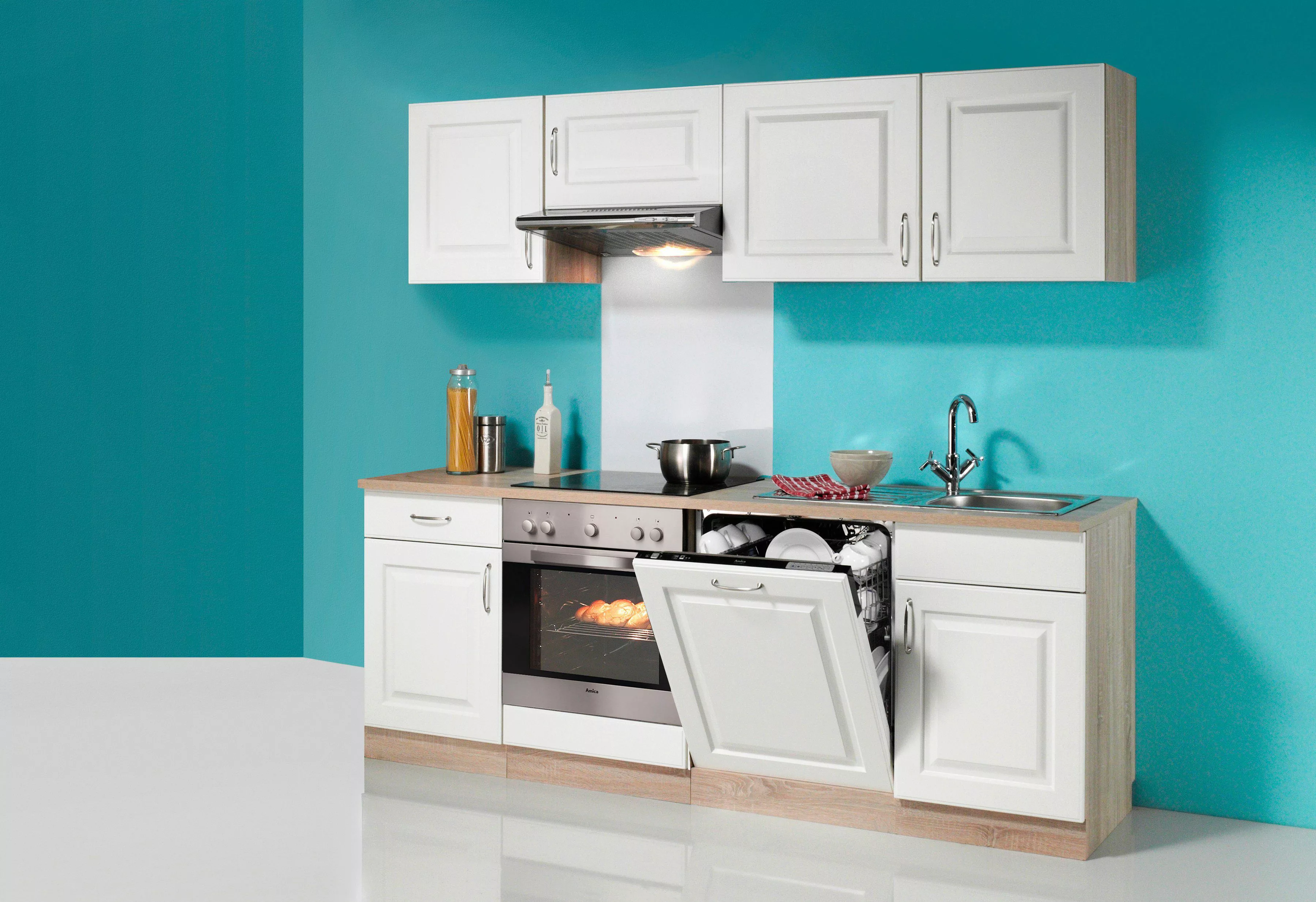 wiho Küchen Küchenzeile "Tilda", mit E-Geräten, Breite 220 cm günstig online kaufen