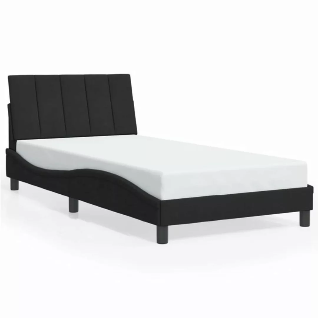 vidaXL Bett Bettgestell ohne Matratze Schwarz 100x200 cm Samt günstig online kaufen