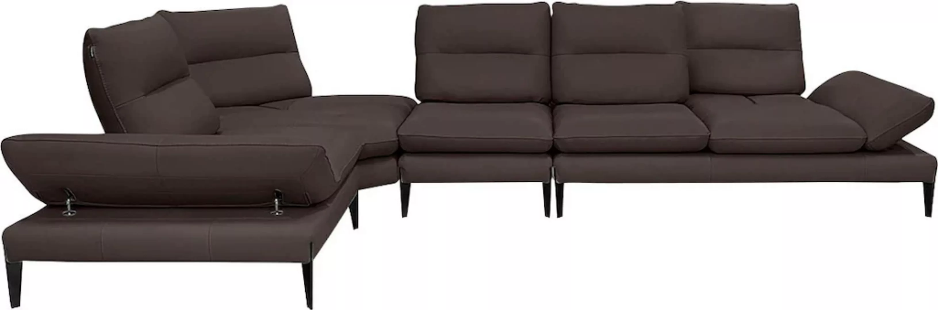 Nicoletti Home Ecksofa »Monnalisa«, Breite 376 cm, mit Sitztiefen- und Arml günstig online kaufen