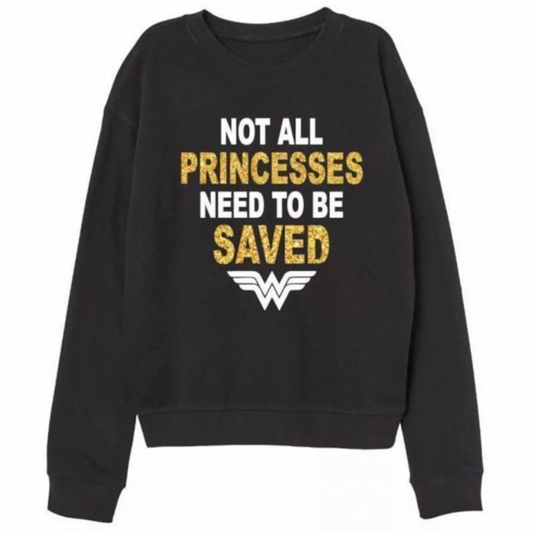 Wonder Woman Rundhalspullover Wonder Woman T-Shirt 'NOT ALL PRINCESSES NEED günstig online kaufen