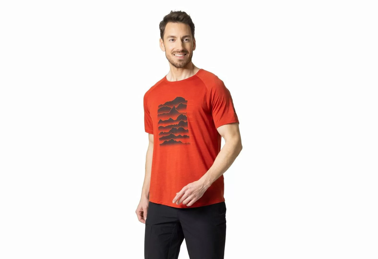 Odlo T-Shirt Ascent Performance Wool Light T-Shirt mit Sonnenaufgangsmotiv günstig online kaufen