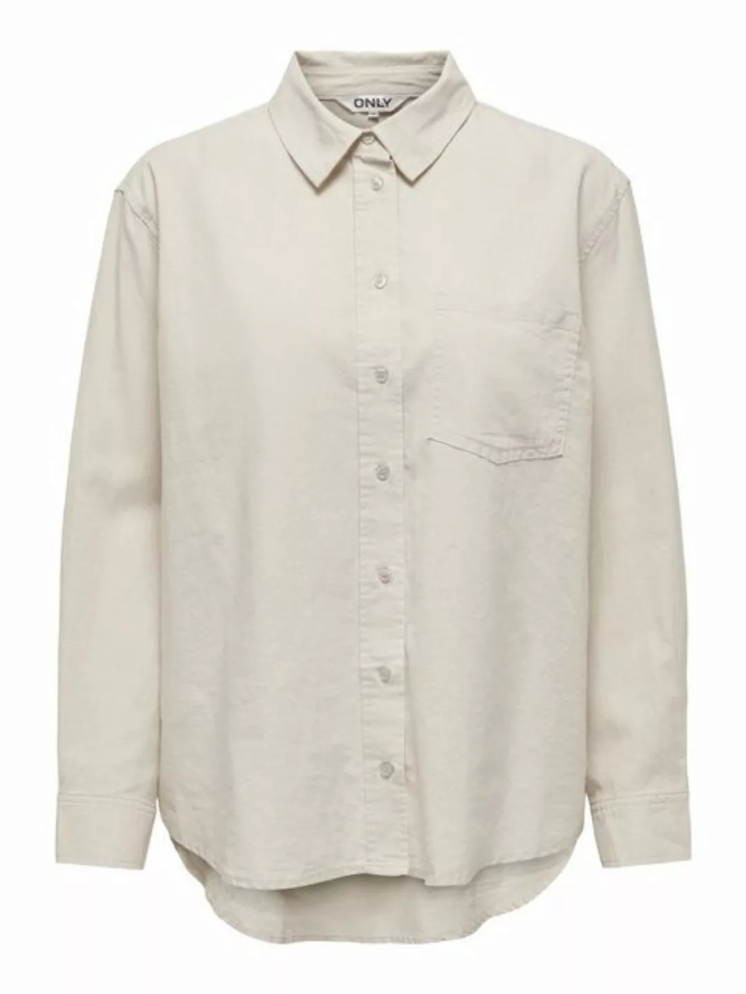 ONLY Longbluse "ONLTOKYO L/S LINEN BLEND SHIRT", mit Leinen günstig online kaufen