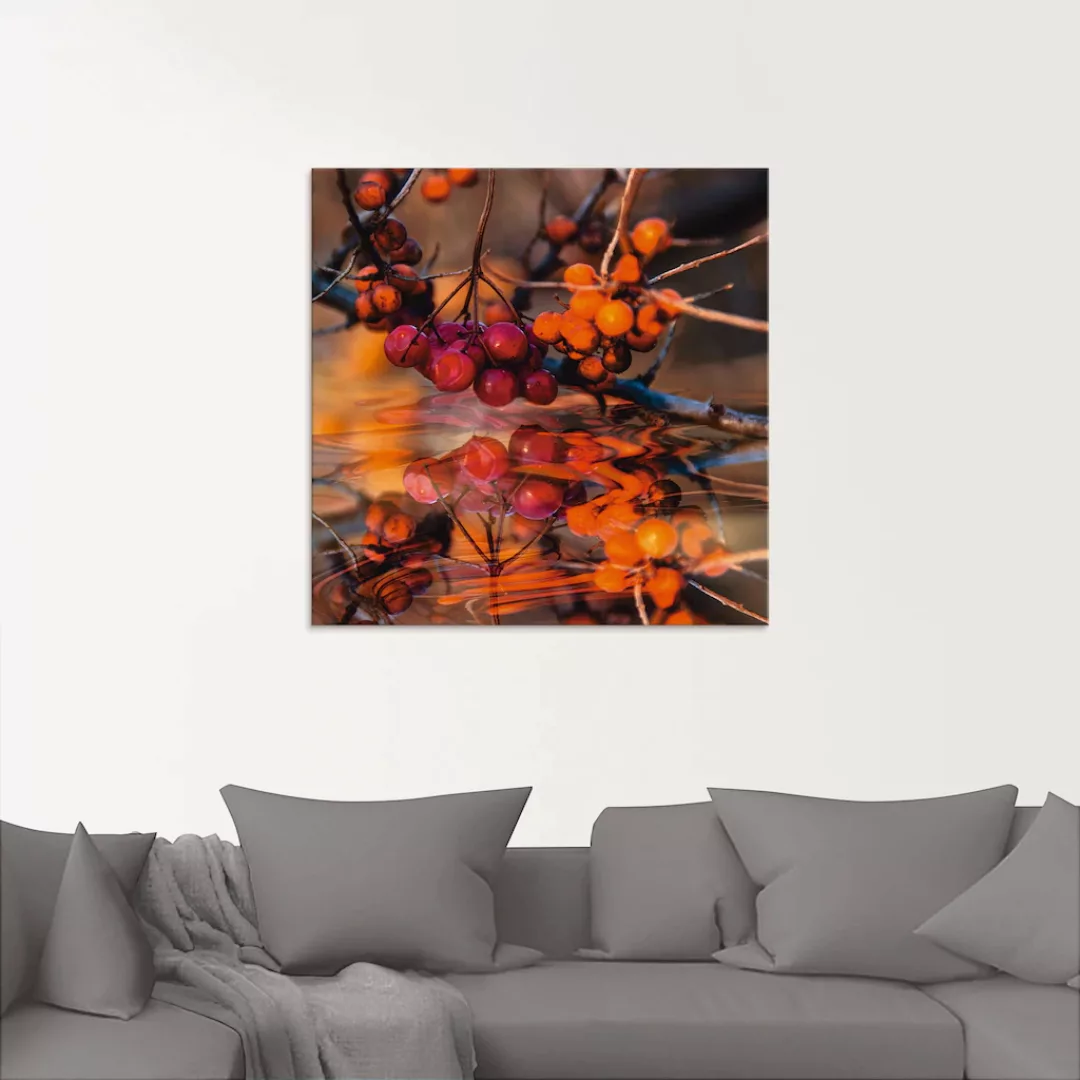 Artland Glasbild "Rote Beeren - Wildbeeren", Pflanzen, (1 St.), in verschie günstig online kaufen