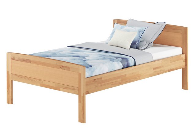 ERST-HOLZ Bett Hohes Seniorenbett Überlänge Buche 120x220, Buchefarblos lac günstig online kaufen