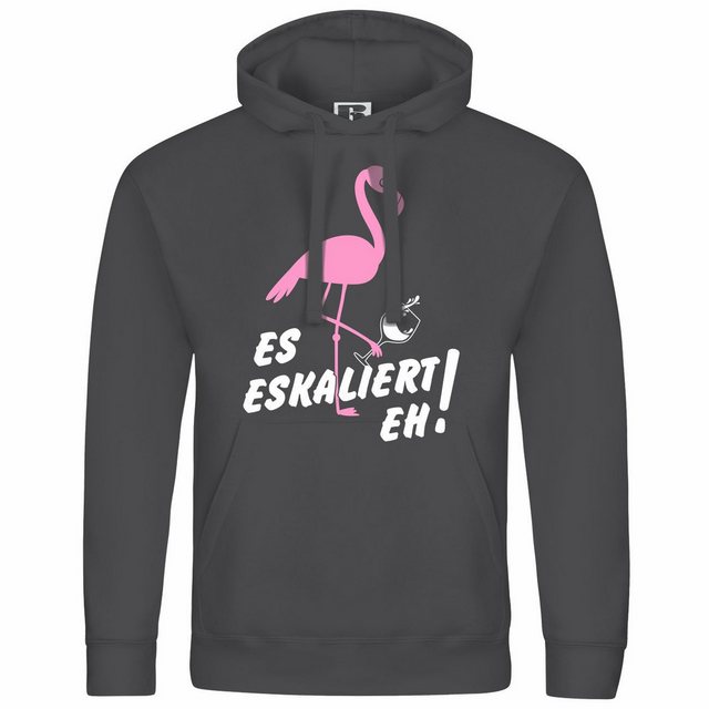 deinshirt Kapuzenpullover Herren Kapuzenpullover Es eskaliert eh Flamingo M günstig online kaufen