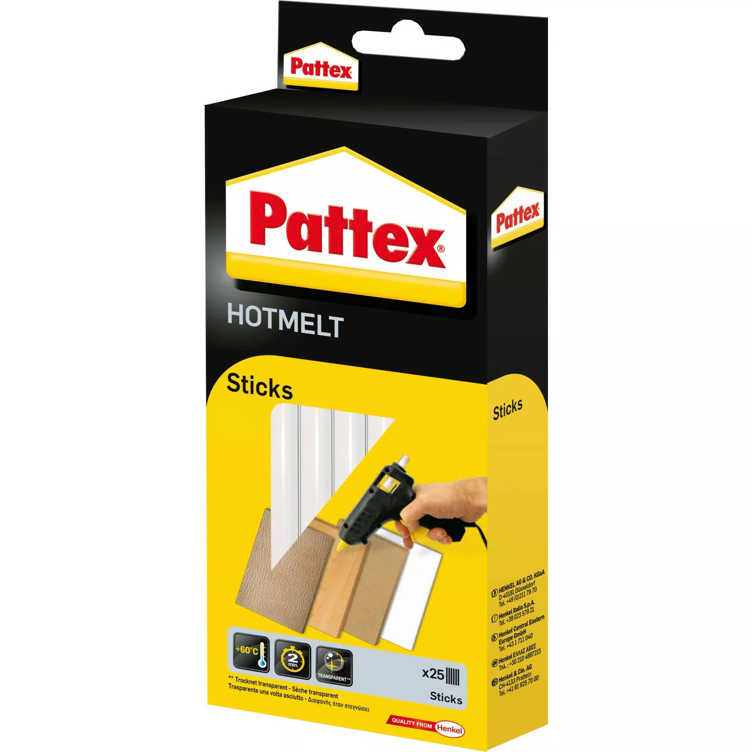 Pattex Heißkleber Sticks Hotmelt 25 Stück Transparent günstig online kaufen
