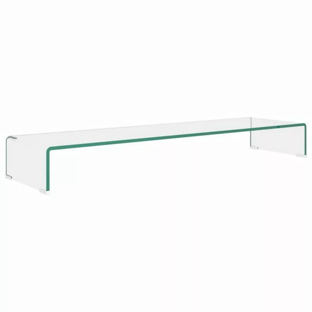 furnicato TV-Schrank TV-Tisch/Bildschirmerhöhung Glas Transparent 110x30x13 günstig online kaufen