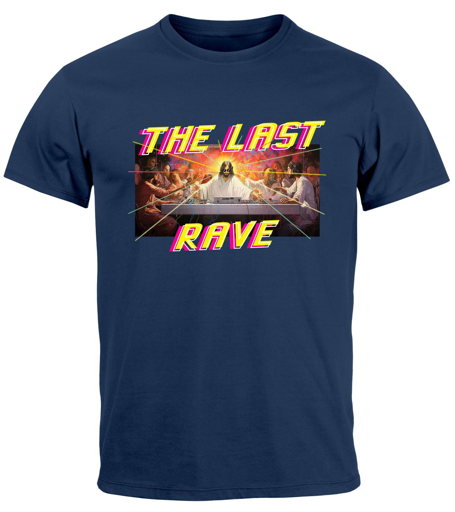 Neverless Print-Shirt Herren T-Shirt Techno The günstig online kaufen