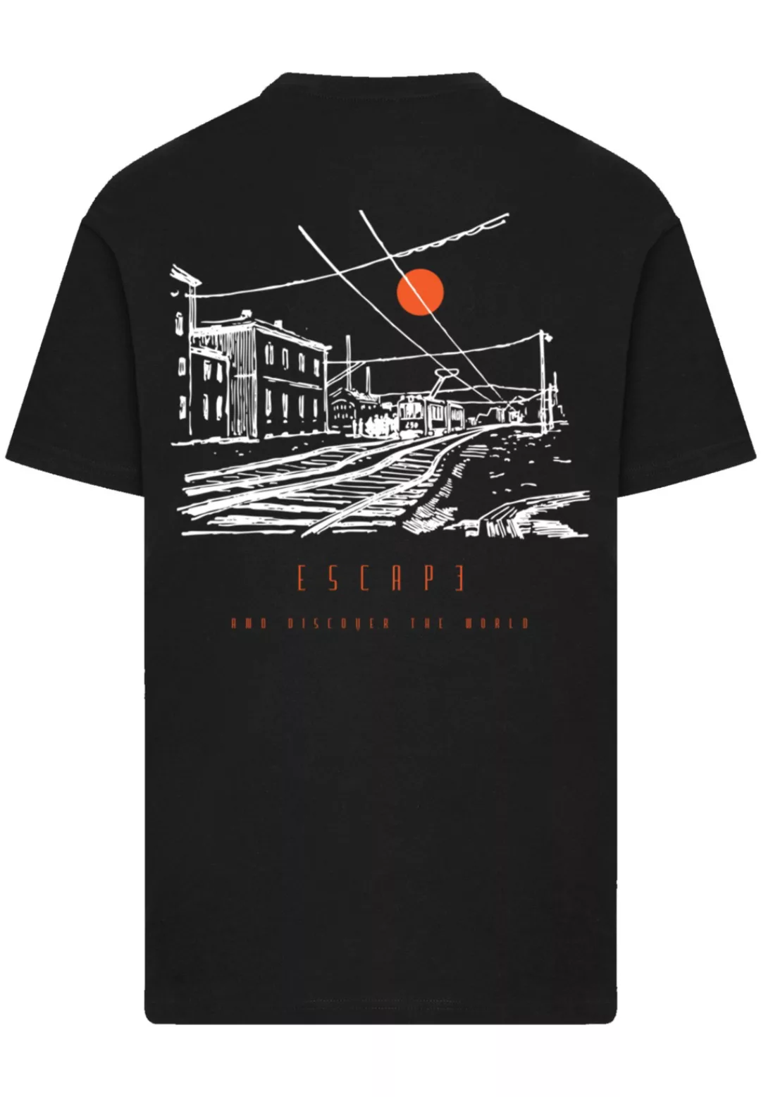 F4NT4STIC T-Shirt "Escape Discover the World Town Train Station", Premium Q günstig online kaufen