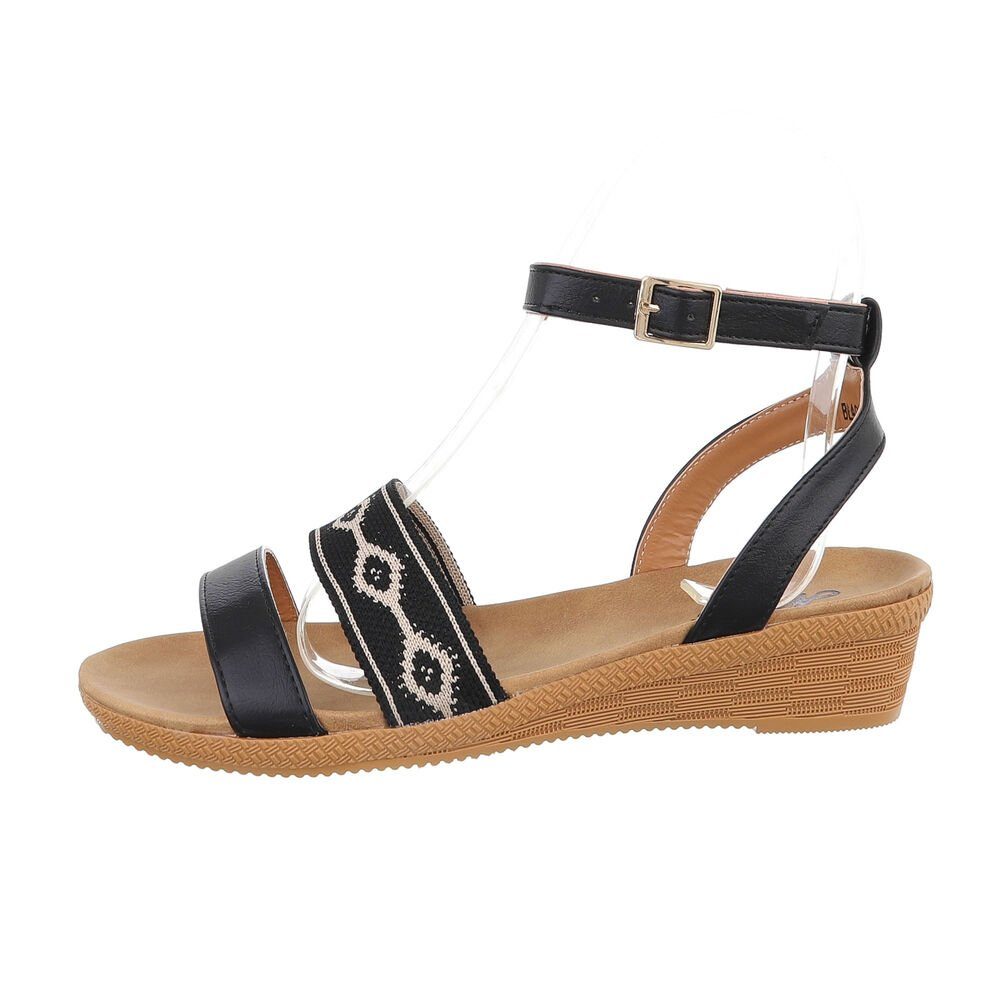 Ital-Design Damen Freizeit Riemchensandalette Keilabsatz/Wedge Keilsandalet günstig online kaufen