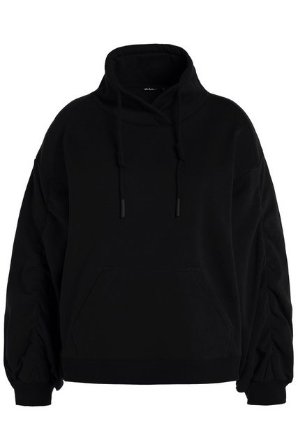 Ulla Popken Sweatshirt Sweatshirt Kängurutasche Oversized Stehkragen günstig online kaufen