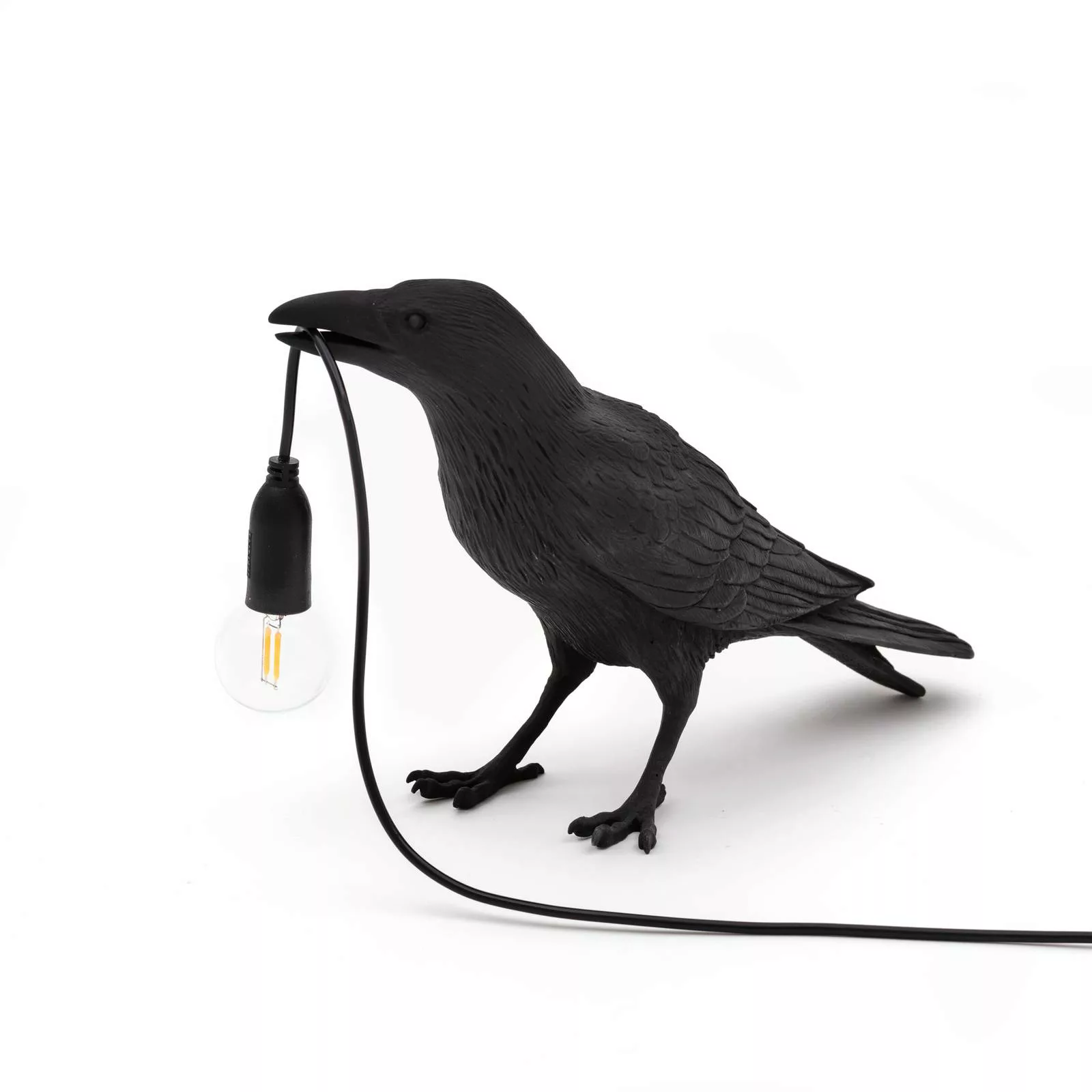 SELETTI Bird Lamp LED-Tischlampe, wartend, schwarz günstig online kaufen