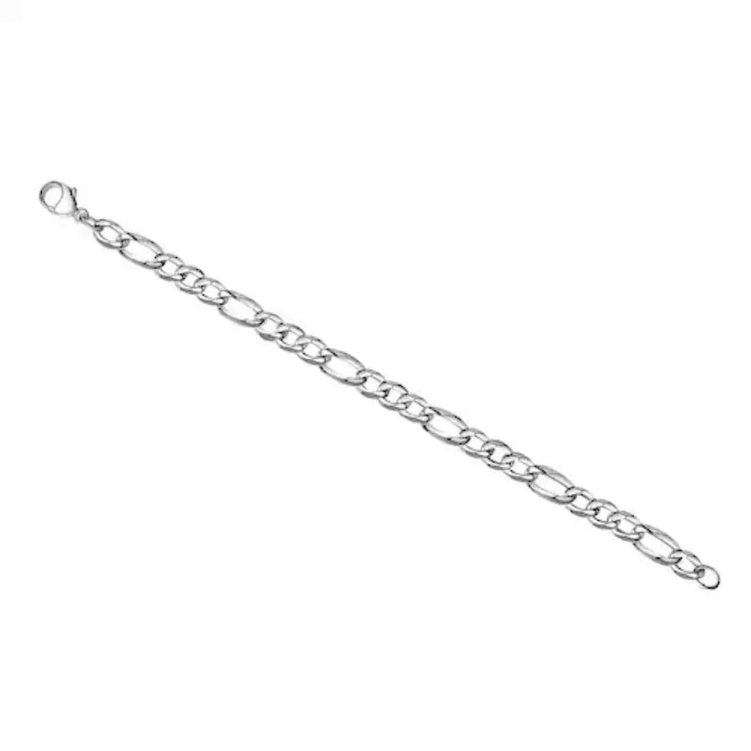 Vivance Armband »925/- Sterling Silber weiß Armband Figarokette 21 cm« günstig online kaufen