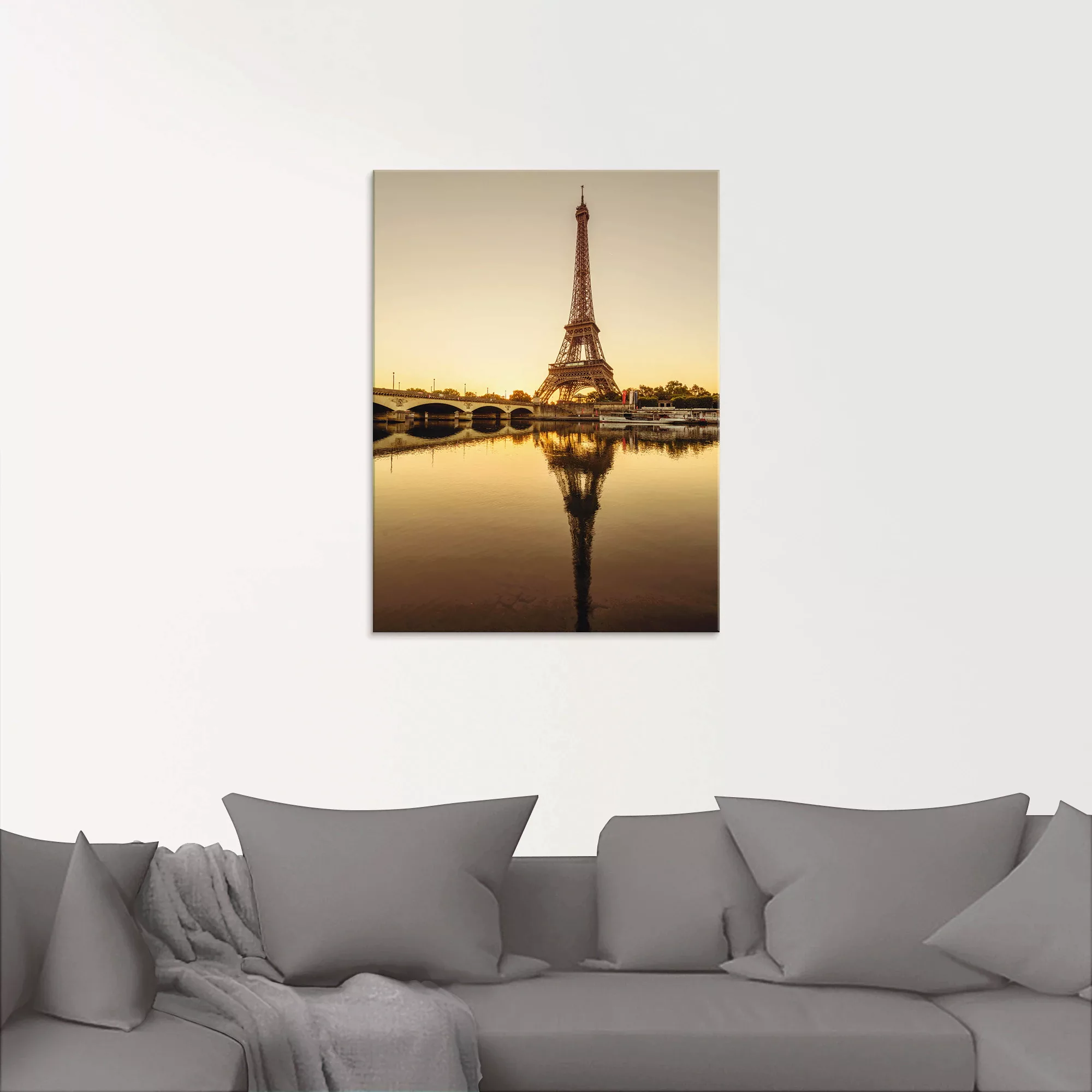 Artland Glasbild »Paris Eiffelturm V«, Gebäude, (1 St.) günstig online kaufen