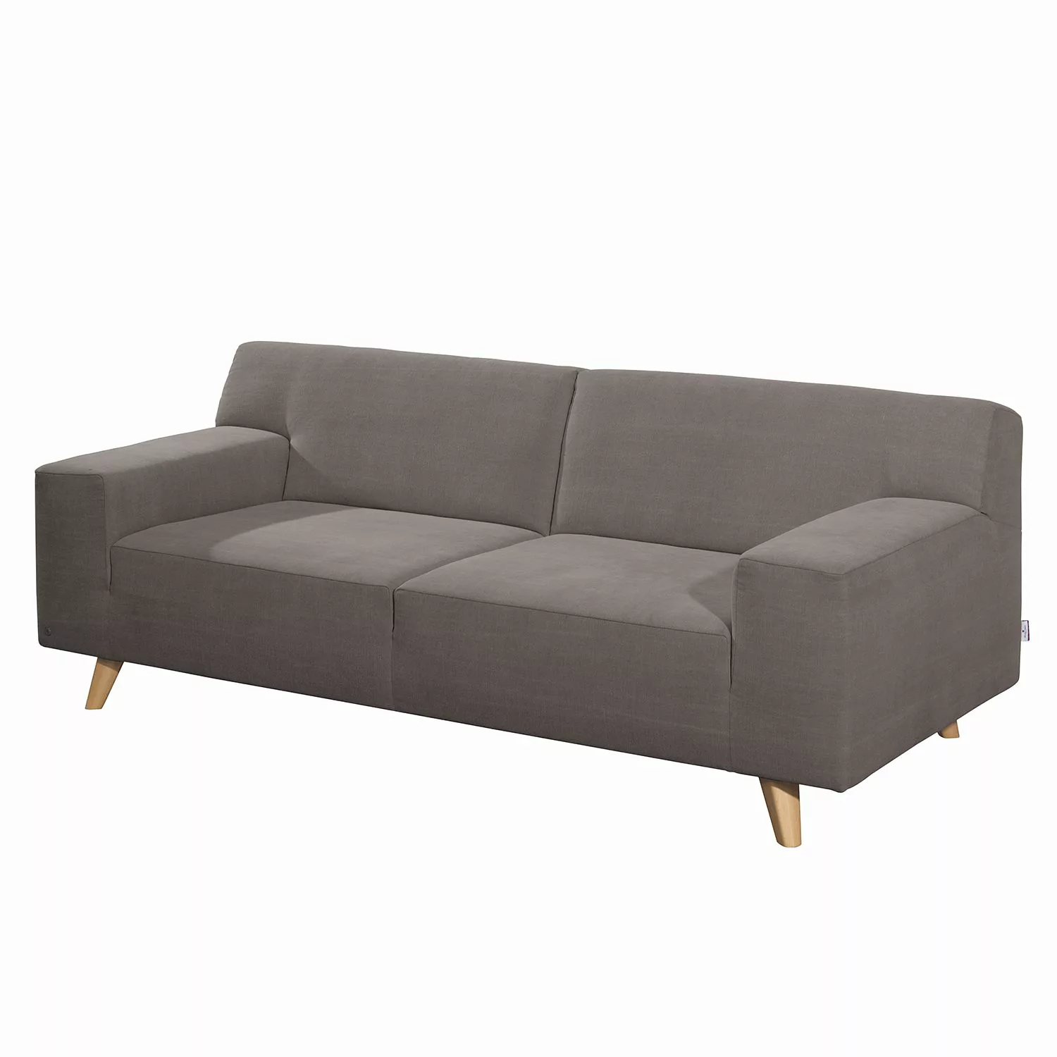 home24 Tom Tailor Sofa Nordic Pure 2-Sitzer Braun Webstoff 206x77x91 cm günstig online kaufen