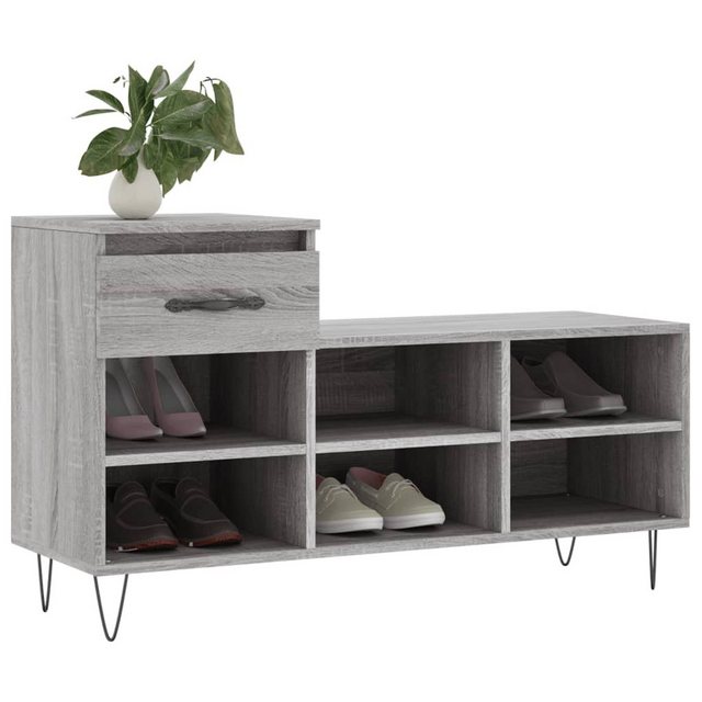 vidaXL Schuhschrank Schuhregal Grau Sonoma 102x36x60 cm Spanplatte günstig online kaufen