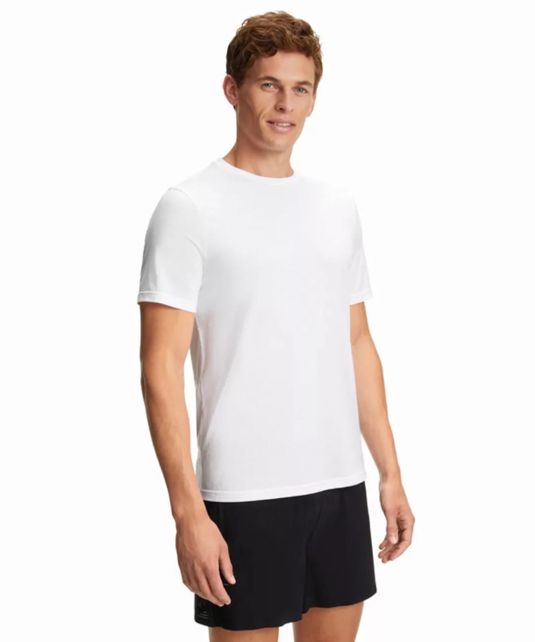 FALKE Herren T-Shirt Rundhals, S, Weiß, Baumwolle, 38945-286002 günstig online kaufen