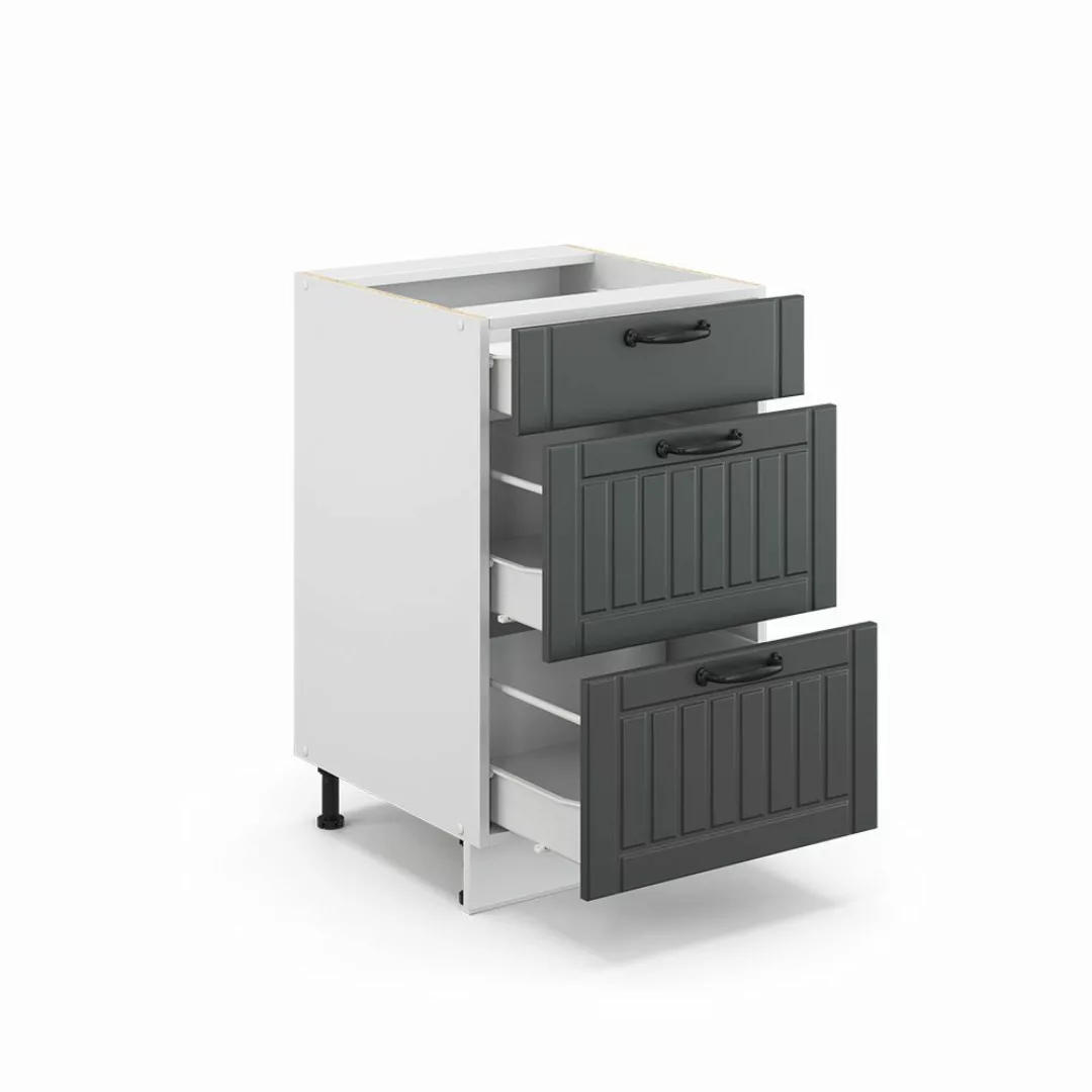 Vicco Unterschrank Fame-Line, Anthrazit/Weiß, 50 cm günstig online kaufen