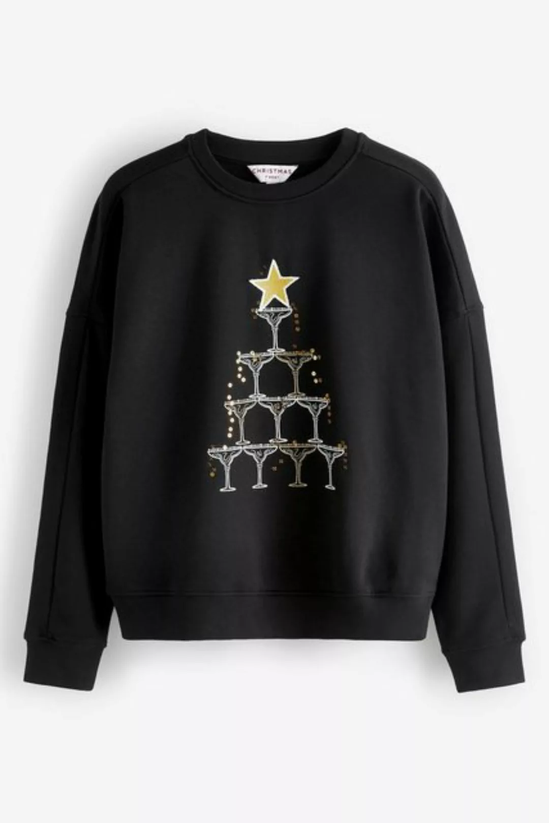 Next Sweatshirt Glitzernd verzierter Weihnachtspullover (1-tlg) günstig online kaufen