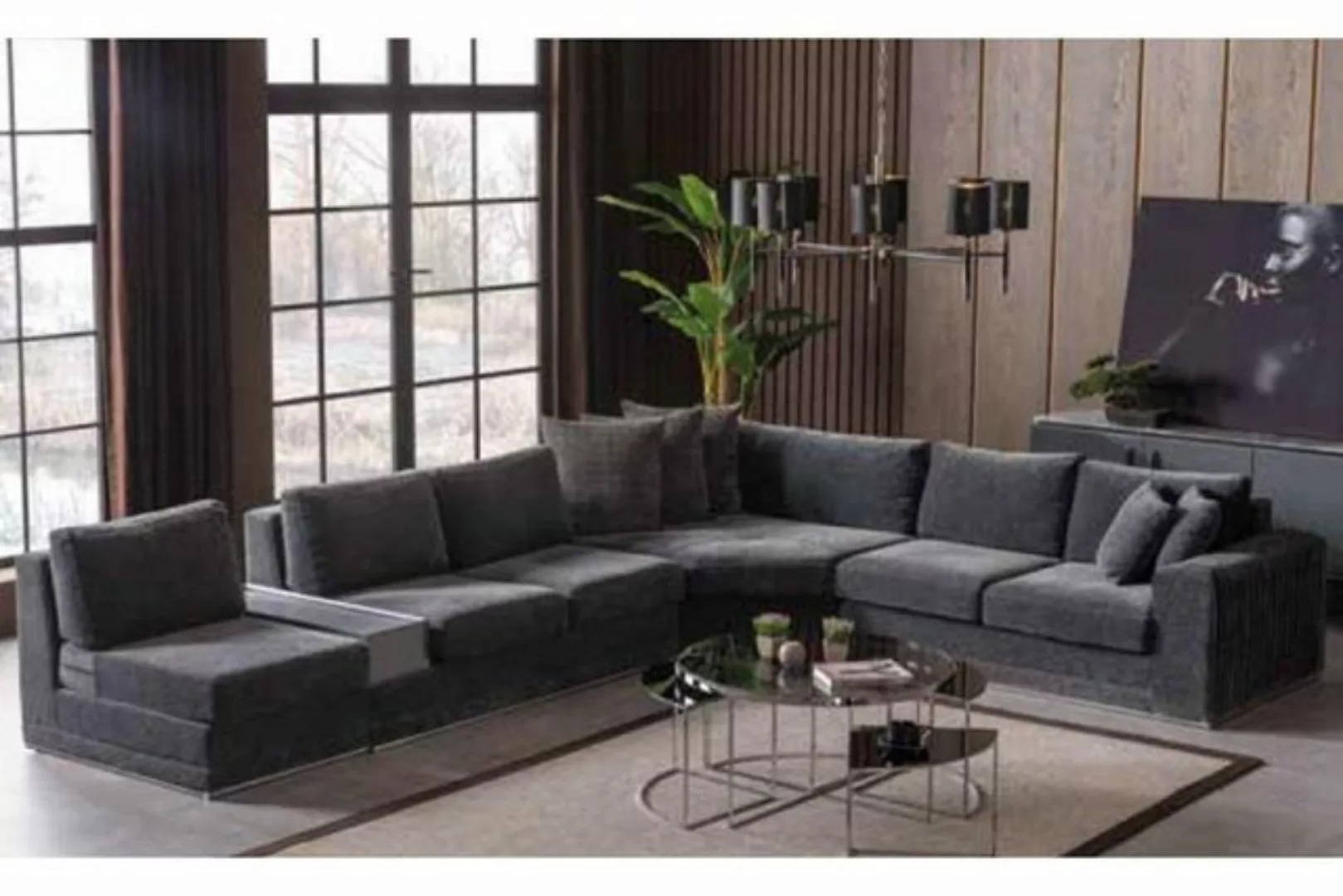 JVmoebel Ecksofa, Luxus Ecksofa L Form Sofa Sofas Wohnzimmer Modern Stoff D günstig online kaufen