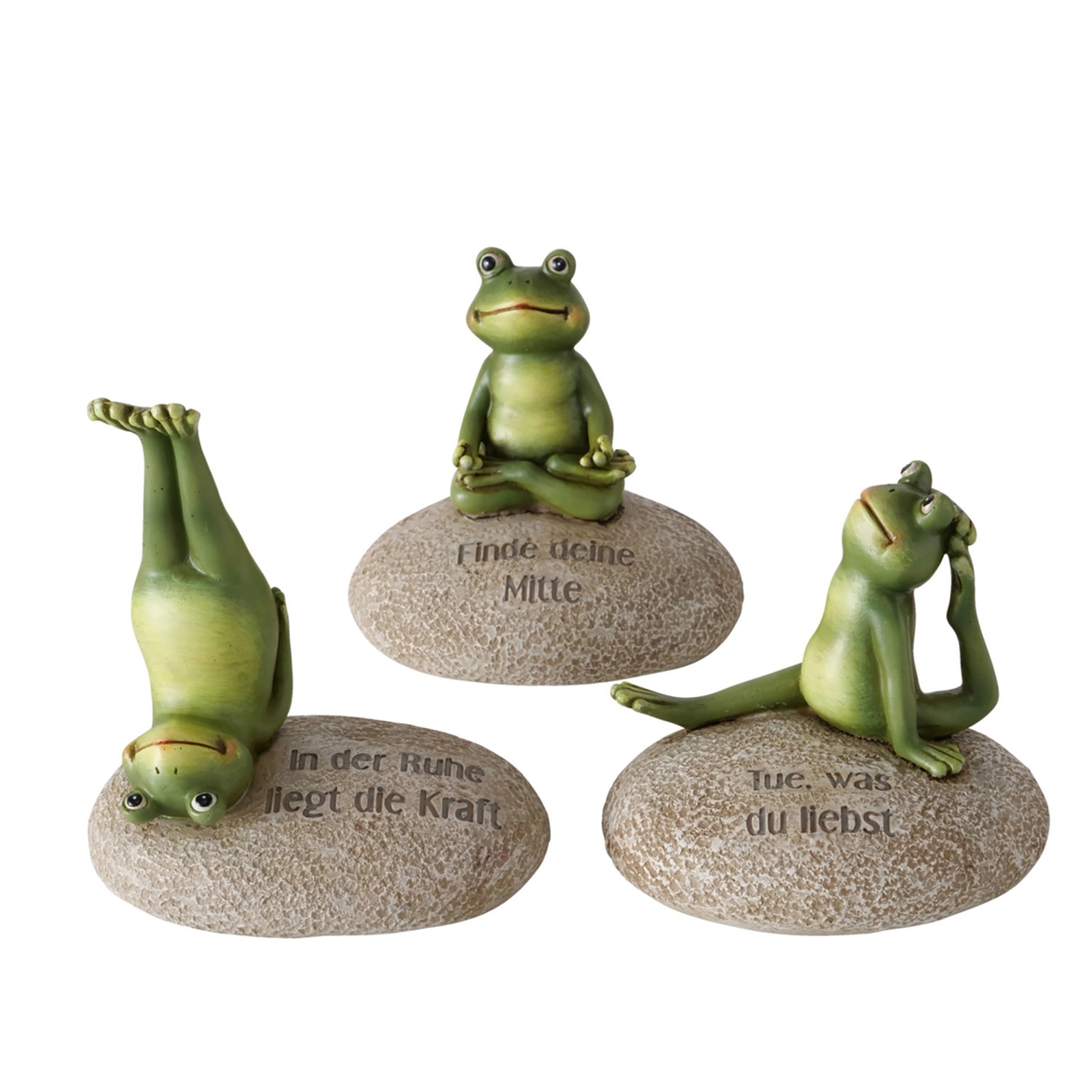 Boltze Figur Yoga 3-fach Sortiert 15 cm x 8 cm x 13 cm Beige günstig online kaufen