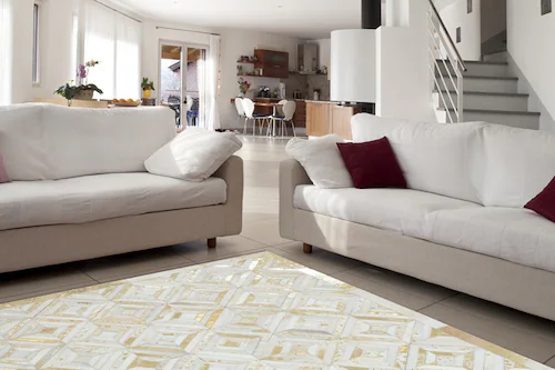 my home Lederteppich »Faris«, rechteckig, 8 mm Höhe, echtes Leder, robuster günstig online kaufen