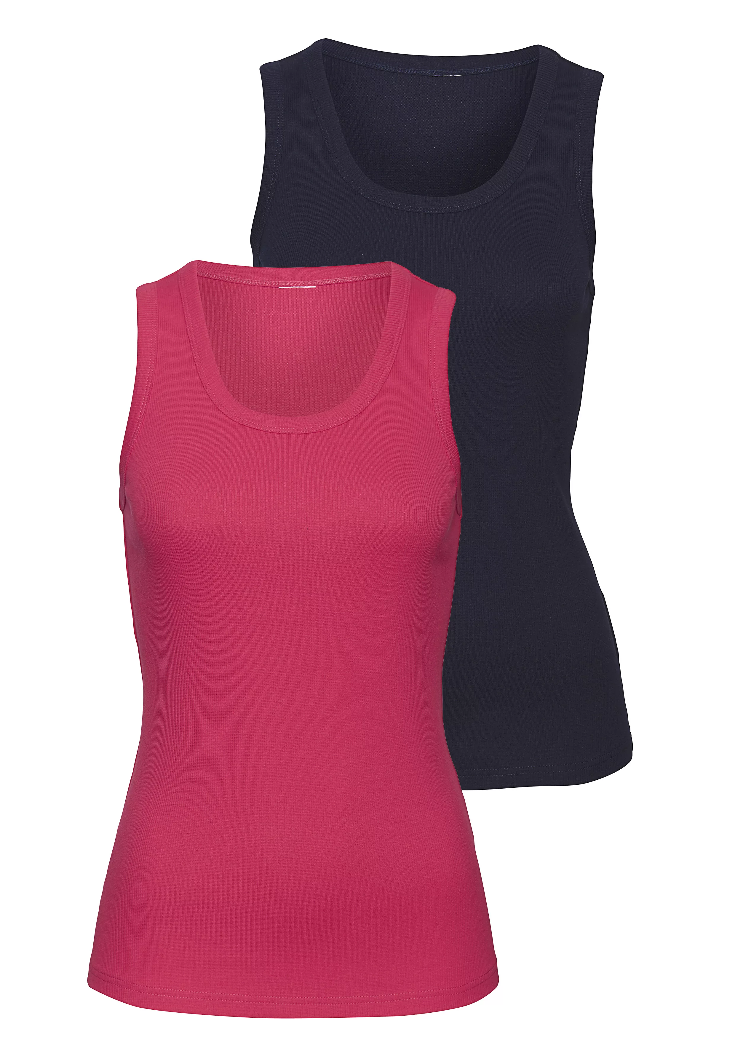 Vivance Tanktop aus weichem Rippen-Jersey (2er-Pack) günstig online kaufen