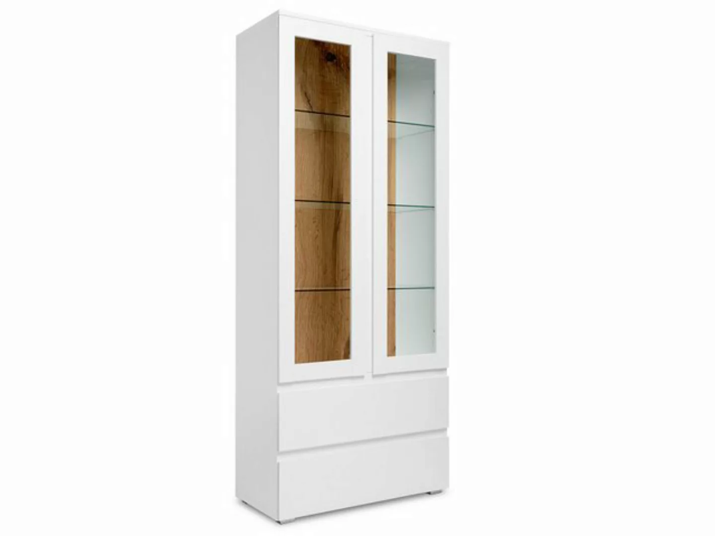 Finori Vitrine 80 x 191 x 40 cm (B/H/T) günstig online kaufen