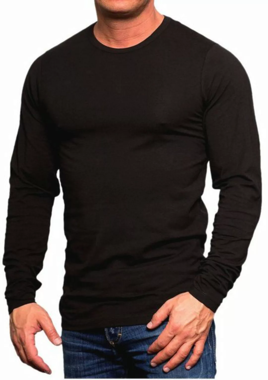Jack & Jones Langarmshirt Basic Shirt mit Rundhalsausschnitt günstig online kaufen
