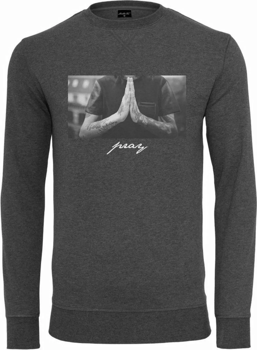 MisterTee Rundhalspullover "MisterTee Herren Pray Crewneck" günstig online kaufen