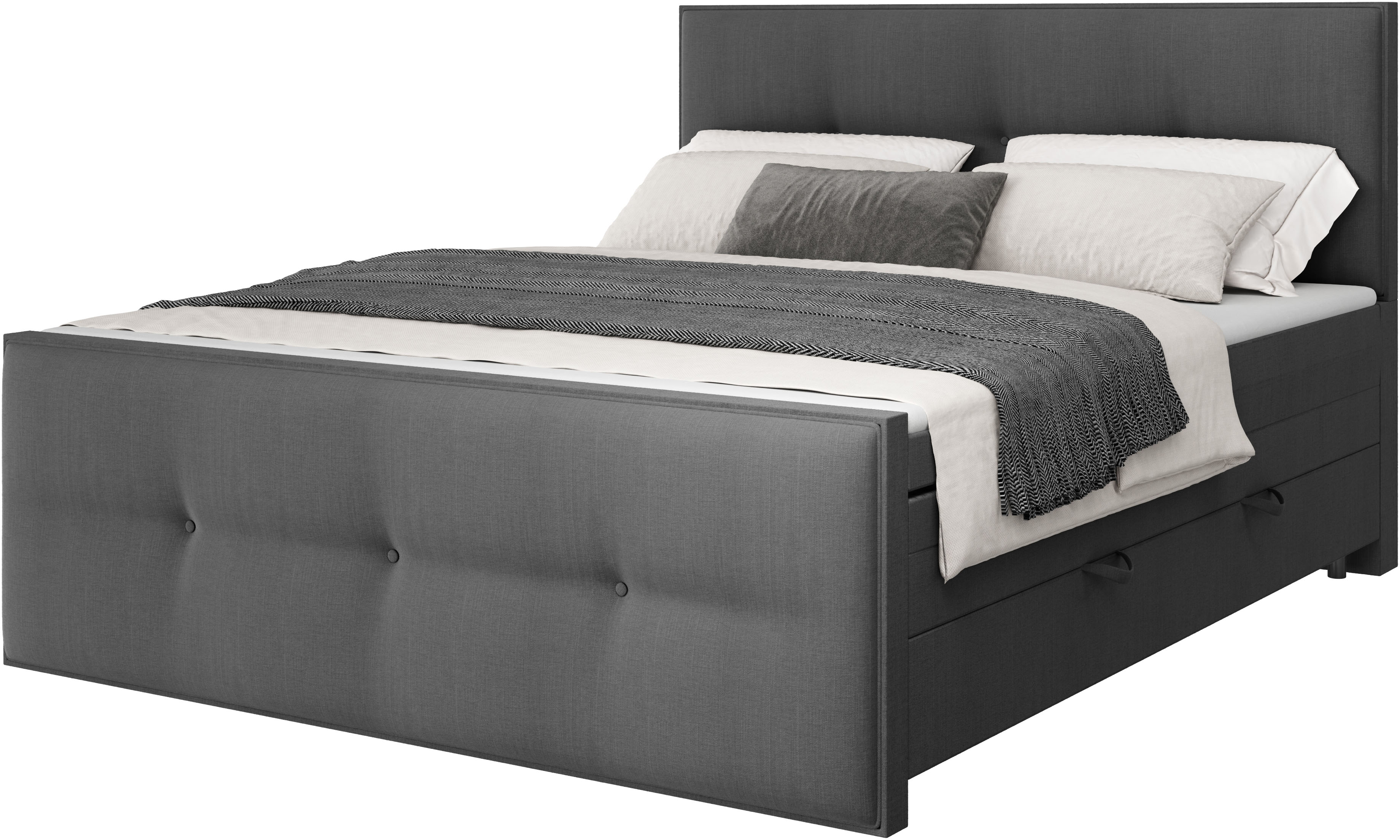 FORTE Boxspringbett "Eve inkl. zwei Bettkästen und Kaltschaum Topper", und günstig online kaufen