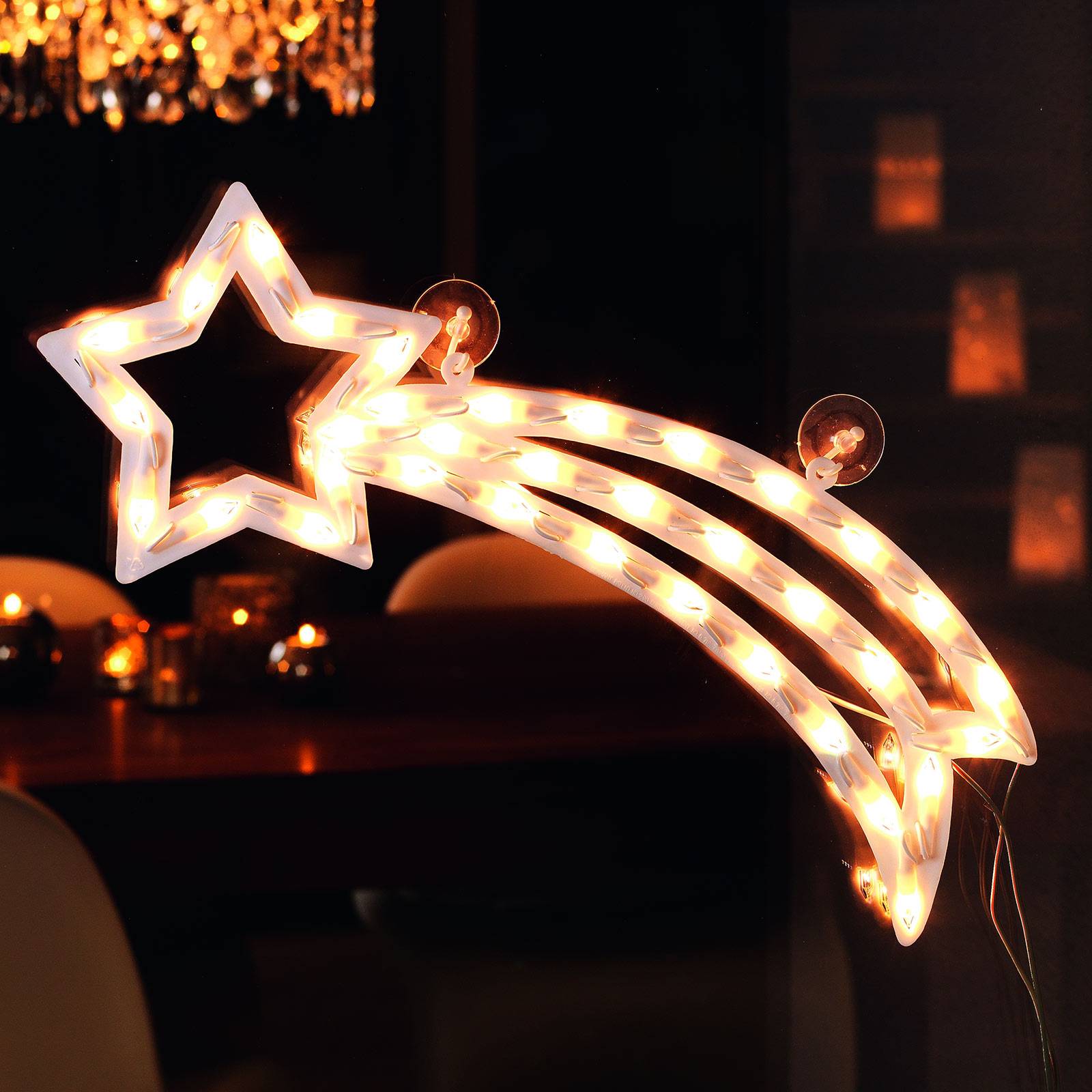 LED Fensterbild Stern in Weiß 35x 0,06W 2lm günstig online kaufen